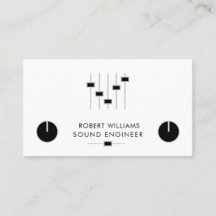 Carte De Visite Contrôleur DJ musical Professional Sound Engineer