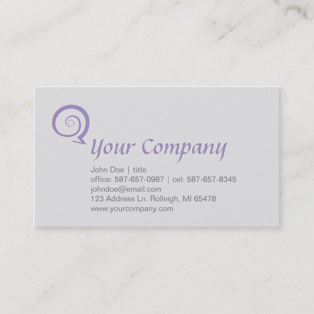 Carte De Visite Conversation spiral (Devant)
