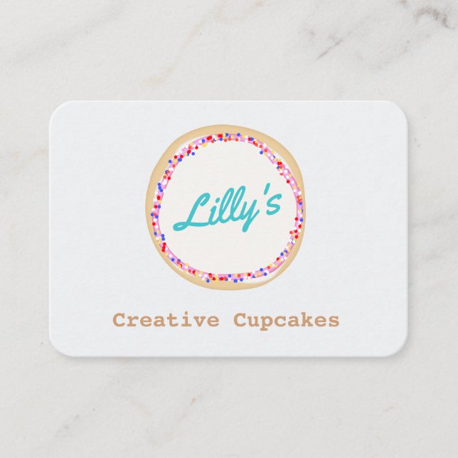 Carte De Visite Cookie ou Cupcake Baker (Devant)