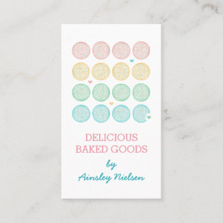 Carte De Visite Cookies Pastel Frosted | Boulangerie