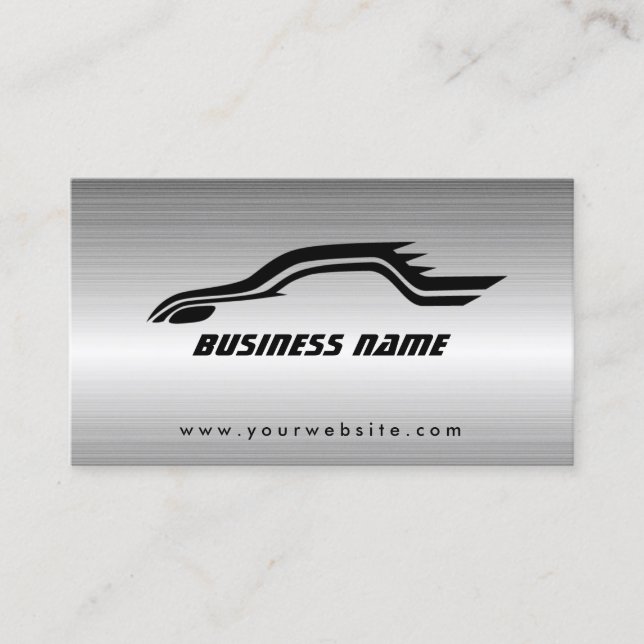 Carte De Visite Cool Auto Outline Metal Car Professionnel (Devant)