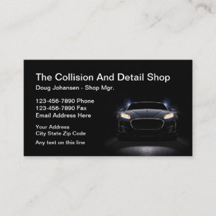 Carte De Visite Cool Automotive Collision Auto Body Shop
