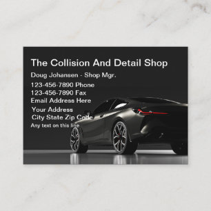 Carte De Visite Cool Automotive Collision Auto Corps Professionnel