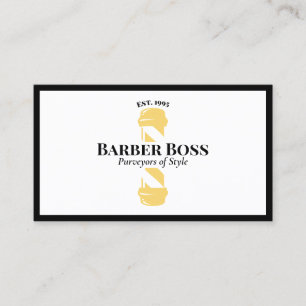 Carte De Visite Cool Barber Poteau Barbershop