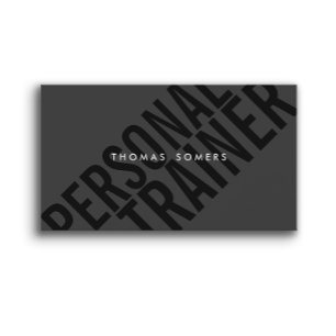 Carte De Visite Cool Bold BLack Typographie Personal Trainer