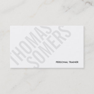 Carte De Visite Cool BOLD Gris et blanc Typographie moderne 2