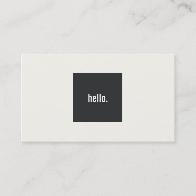 Carte De Visite Cool Bonjour Salutation Réseaux sociaux (Devant)