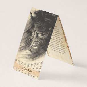 Carte De Visite Cool classique vintage japonais démon tatouage à l