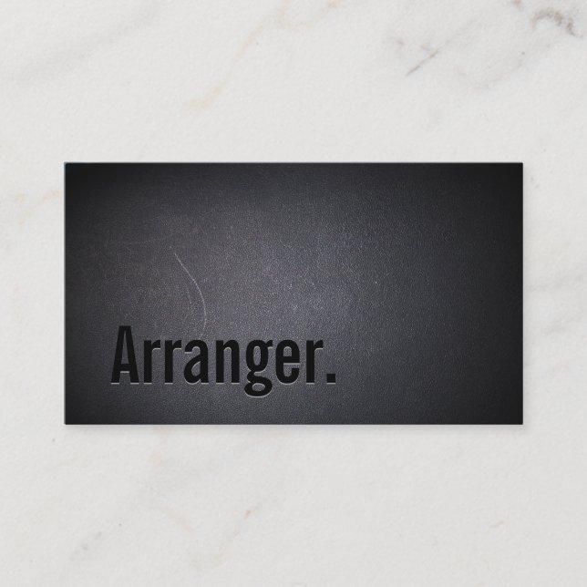 Carte De Visite Cool de l'arrangeur de musique Black Out Minimalis (Devant)