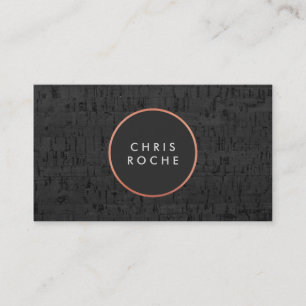 Carte De Visite Cool Design Cuivre Cercle Emblem Black Cork Board