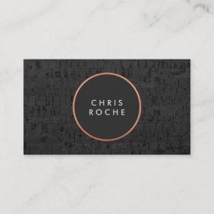 Carte De Visite Cool Design Cuivre Cercle Emblem Black Cork Board