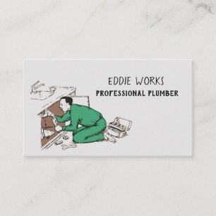 Carte De Visite Cool d'impression de plombier professionnel