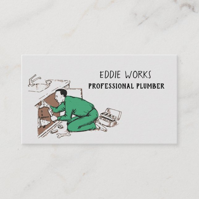 Carte De Visite Cool d'impression de plombier professionnel (Devant)