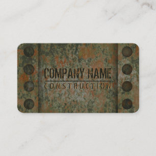 Carte De Visite Cool Distressed Vieux Acier Rouillé Construction m