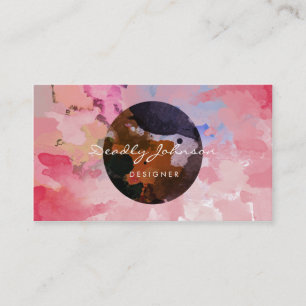 Carte De Visite Cool élégant d'abrégé sur moderne aquarelle