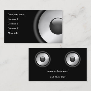 Carte De Visite Cool Elegant Music Conception du haut-parleur