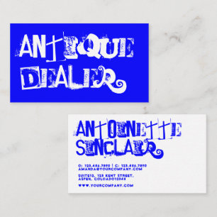 Carte De Visite Cool Grunge Antique Dealer