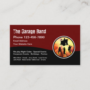 Carte De Visite Cool Grunge Rock And Roll Garage Band
