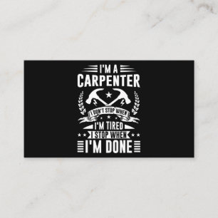 Carte De Visite Cool Mens Carpenter Drôle Joiner Travail dur Bois