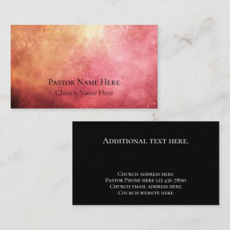 Carte De Visite Cool Modern Nebula Custom Pastor Contact
