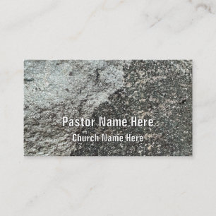 Carte De Visite Cool Moderne Rock Granite Église chrétienne Pasteu