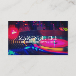 Carte De Visite Cool Night Club Dancing Bar Nightlife Business