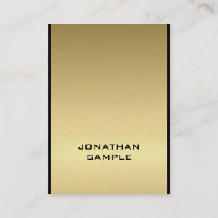 Carte De Visite Cool noir élégant d'or de charme moderne avec du