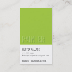 Carte De Visite COOL PAINT CHIP swatch gaufré type d'apparence cha