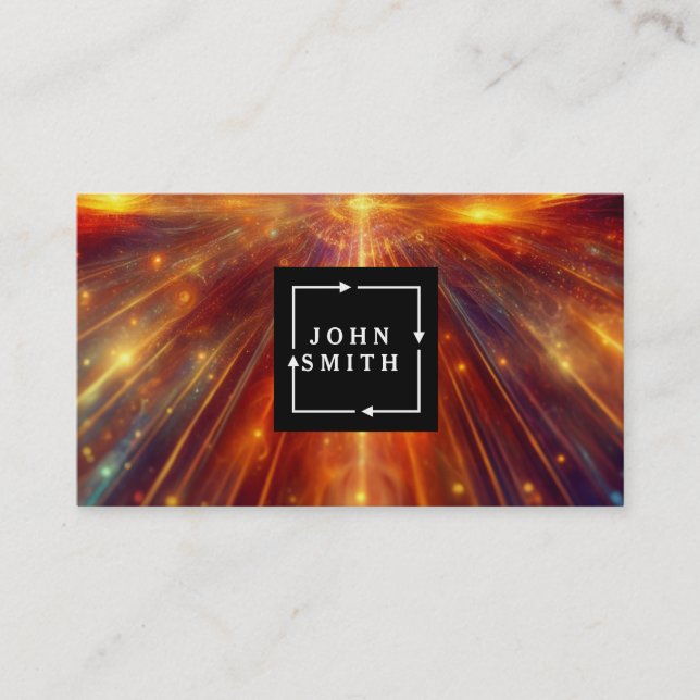 Carte De Visite Cool professionnel moderne Art Abstrait (Devant)