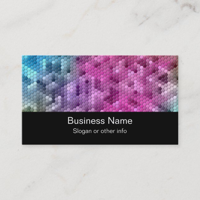 Carte De Visite cool Rainbow Color Mosaic (Devant)