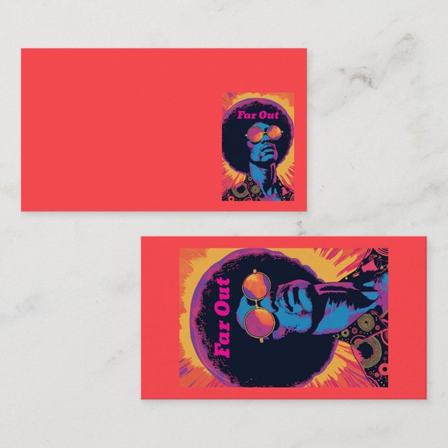 Carte de visite cool/rétro (Devant / Derrière)