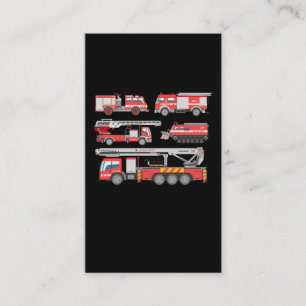 Carte De Visite Cool Secourir Camions d'incendie Garçons Filles Po