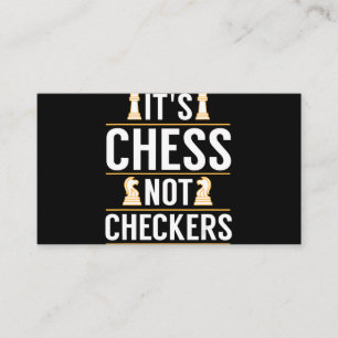 Carte De Visite cool ses échecs pas checkers chèques joueurs cadea