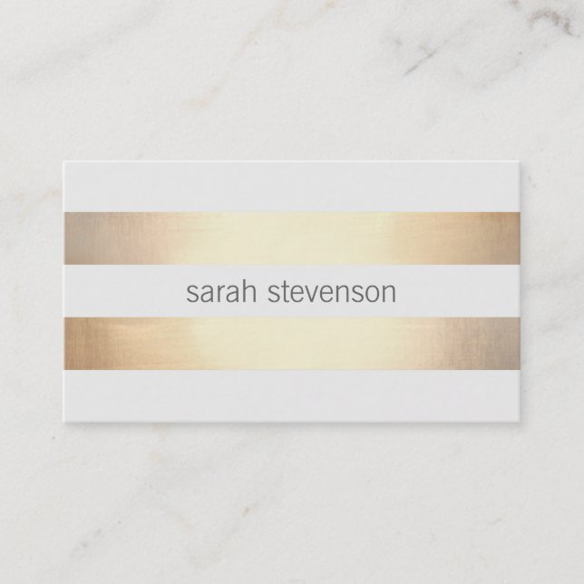 Carte De Visite Cool Simple Gold Stried *Pas Vrai Gold Foil (Devant)