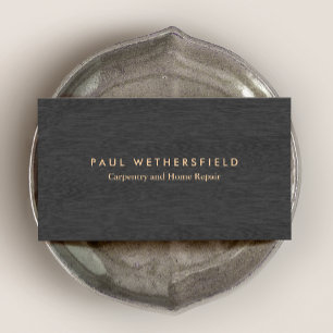 Carte De Visite Cool simple menuiserie et entretien en bois foncé