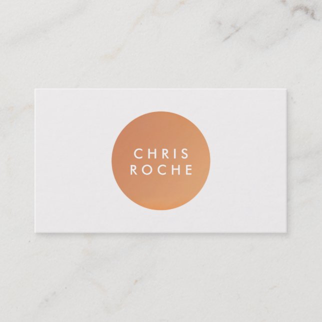 Carte De Visite Cool Simple Moderne Designer Cercle en cuivre (Devant)