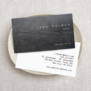 Carte De Visite Cool simple rustique noir Abstrait