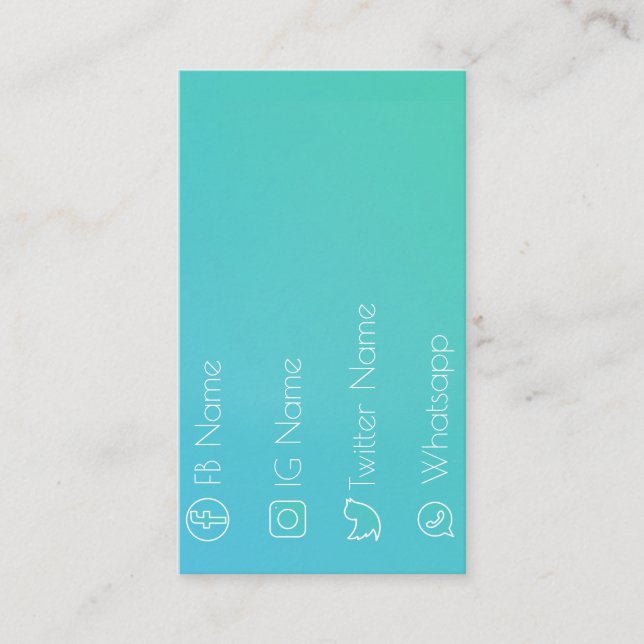 Carte De Visite Cool social de réseau ! (Devant)