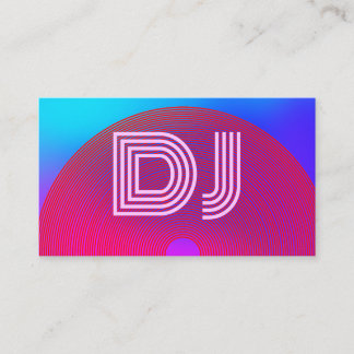 Carte De Visite Cool Vaporwave Blue Pink Purple Music DJ