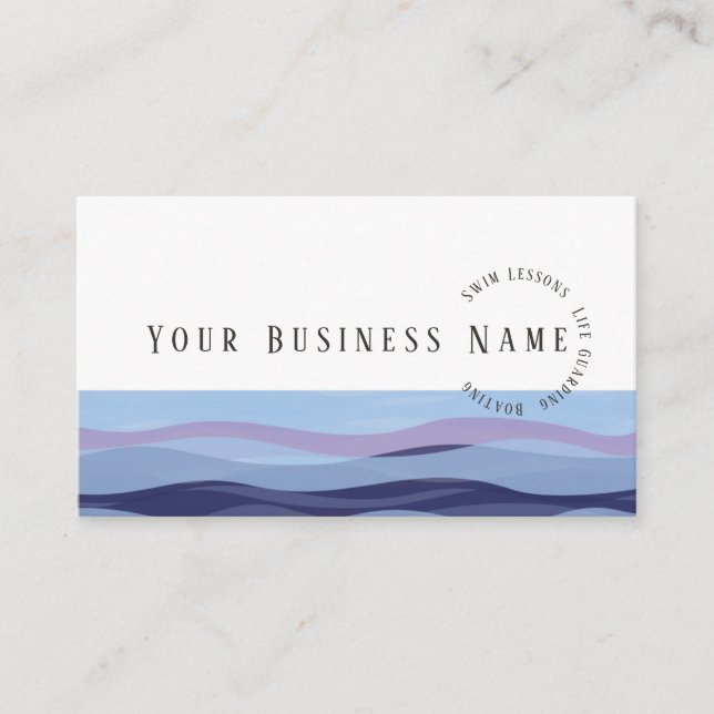 Carte de visite cool Waves (Devant)