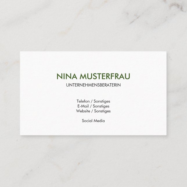 Carte De Visite Coole Unternehmen Visitenkarten-Vorlage - (Dos)