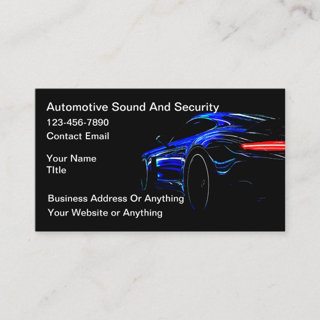 Carte De Visite Coolest Automotive Audio And Security (Devant)