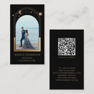 Carte De Visite Coordinateur mariage Photo White Gold Celestin