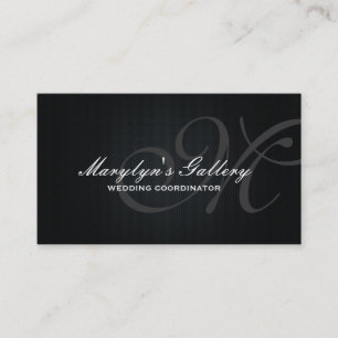Carte De Visite Coordonnateur élégant de mariage de monogramme