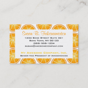 Carte De Visite Copie d'agrumes - oranges coupées en tranches