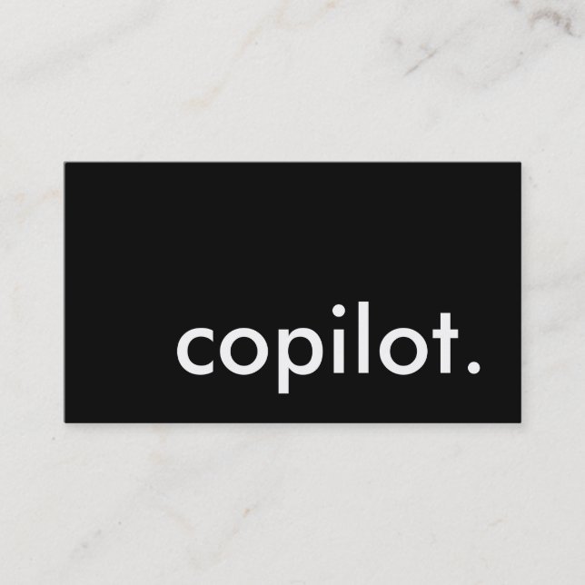 Carte De Visite copilote. (Devant)