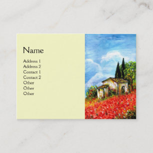 CARTE DE VISITE COQUELICOTS EN TOUSCANIE