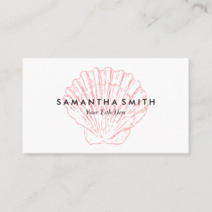 Carte De Visite Coquillage rose