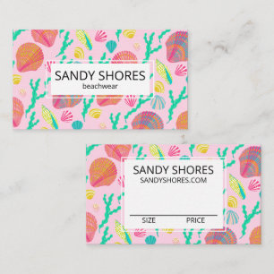 Carte De Visite Coquillages de couleur vive Motif POUSSIÈRE PERSON