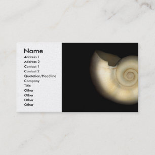 Carte De Visite Coquille - Conchologie - Nautilus